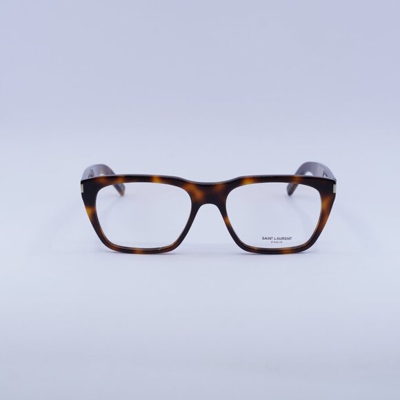 Saint Laurent SL598OPT 003 Eyeglasses Havana 56mm Rectangle Frame - Picture 4 of 12